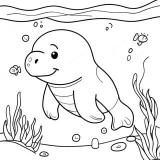 Mutlu Manati Su Altinda Boyama Sayfasi 94979-34246