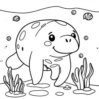 Mutlu Manati Su Altinda Boyama Sayfasi 94979-34247