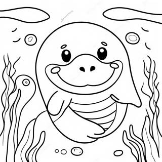 Mutlu Manati Su Altinda Boyama Sayfasi 94979-34248