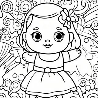 Renkli Elbise Icindeki Bebek Canli Boyama Sayfasi 95082 34329