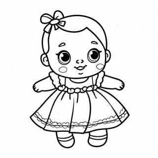 Renkli Elbise Icindeki Bebek Canli Boyama Sayfasi 95082 34330