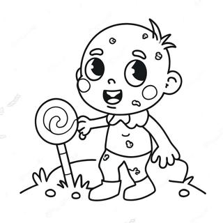 Sekerli Sevimli Zombi Boyama Sayfasi 95107 34345