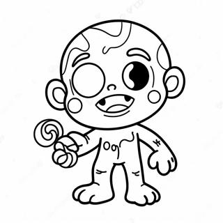 Sekerli Sevimli Zombi Boyama Sayfasi 95107 34347