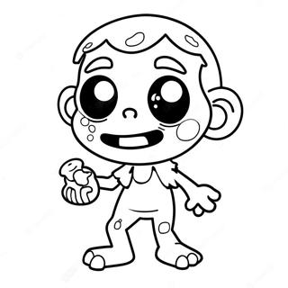 Sekerli Sevimli Zombi Boyama Sayfasi 95107 34348