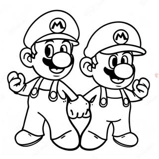 Renkli Mario Ve Luigi Macerasi Boyama Sayfasi 95233-34441