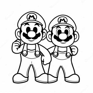 Renkli Mario Ve Luigi Macerasi Boyama Sayfasi 95233-34442