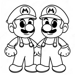 Renkli Mario Ve Luigi Macerasi Boyama Sayfasi 95233-34443