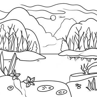 Sakinlestirici Doga Manzaralari Terapi Boyama Sayfasi 95745 34887