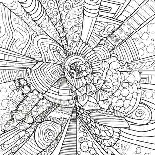 Optical Illusion Geometric Boyama Sayfaları