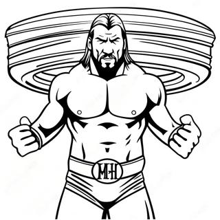 Ringde Triple H Boyama Sayfasi 96236 35271