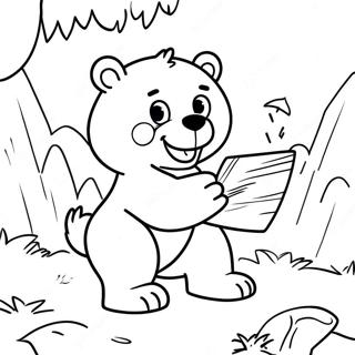 Grizzy Ayisi Lemminglerle Oynuyor Boyama Sayfasi 96388-35379