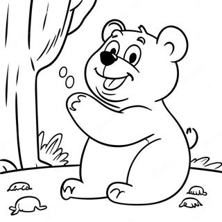 Grizzy Ayisi Lemminglerle Oynuyor Boyama Sayfasi 96388-35380