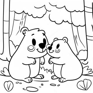 Grizzy Ve Lemmingler Bir Ormanda Boyama Sayfasi 96390-35387