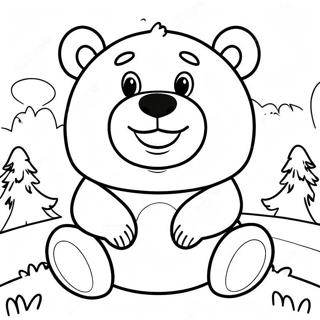 Buyuk Gulumsemesiyle Grizzy Ayi Boyama Sayfasi 96391-35389