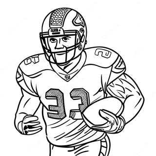 Seahawks Oyuncusu Aksiyon Boyama Sayfasi 96491 35459