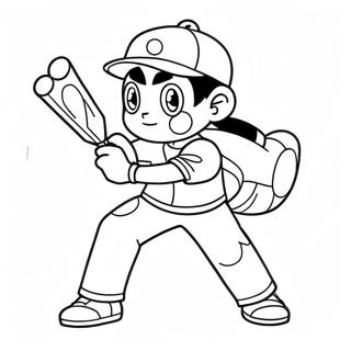 Ash Pokemon Egitmeni Savasta Boyama Sayfasi 96595 35541