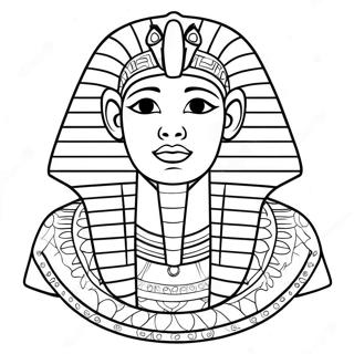 Kraliyet Giysileriyle Firavun Boyama Sayfasi 96697-35620