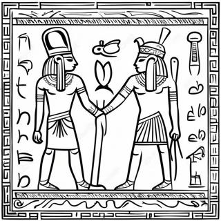 Papiruste Hiyeroglifler Boyama Sayfasi 96699-35627