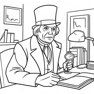 Ebenezer Scrooge Ofisinde Boyama Sayfasi 96752-35671