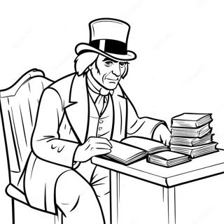 Ebenezer Scrooge Ofisinde Boyama Sayfasi 96752-35838