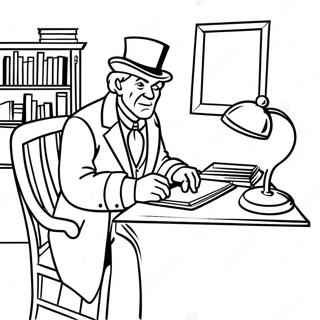 Ebenezer Scrooge Ofisinde Boyama Sayfasi 96752-35840