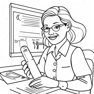 Dinamik Ogretmen Meslegi Boyama Sayfasi 96829 35729