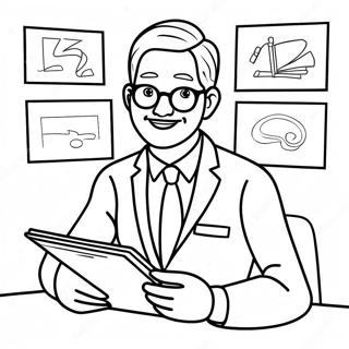 Dinamik Ogretmen Meslegi Boyama Sayfasi 96829 35732