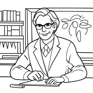 Dinamik Ogretmen Meslegi Boyama Sayfasi 96829-35899