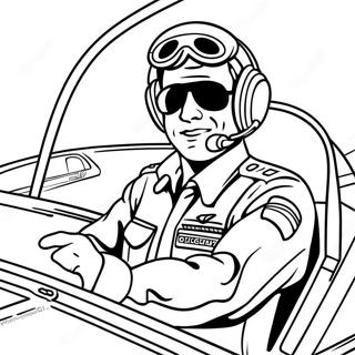 Kokpitte Hava Kuvvetleri Pilotu Boyama Sayfasi 96878 35762