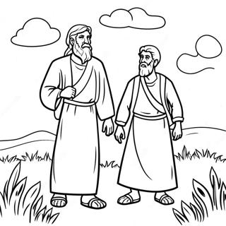 Ibrahim Ve Ishak Tarlada Boyama Sayfasi 96979 36007