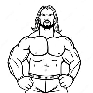 Aksiyon Dolu Wwe Superstari Boyama Sayfasi 97316-36273