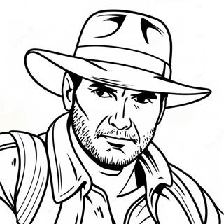 Korkusuz Indiana Jones Tehlikeyle Yuzlesirken Boyama Sayfasi 97392 36336