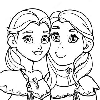 Elsa Ve Anna Boyama Sayfaları