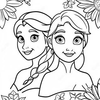 Buz Kralicesi Kiz Kardesler Boyama Sayfasi 97544 36444