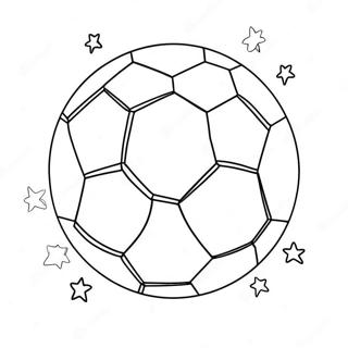 Yildizlarla Cevrili Futbol Topu Boyama Sayfasi 97597 36492