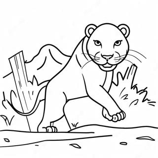 Siddetli Disi Aslan Avlaniyor Boyama Sayfasi 9766-2343
