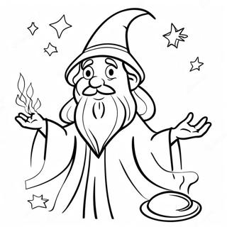 Cazibeli Buyucu Buyu Yaparken Boyama Sayfasi 97754-36751