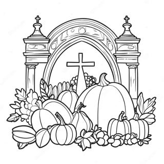 Kilisedeki Hasat Suslemeleri Boyama Sayfasi 97908-36868