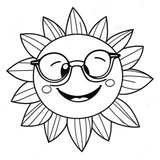 Güneşli Gün Boyama Sayfaları