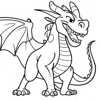 Korkunc Ejderha Kukreyen Boyama Sayfasi 98215-37106