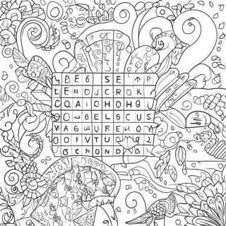 Zorlu Kelime Bulmaca Boyama Sayfasi 98319 37185