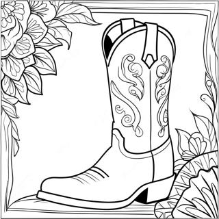 Bati Kovboy Botu Boyama Sayfasi 98574 37381