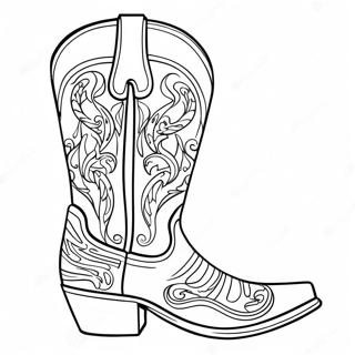 Renkli Kovboy Botu Boyama Sayfasi 98575-37386