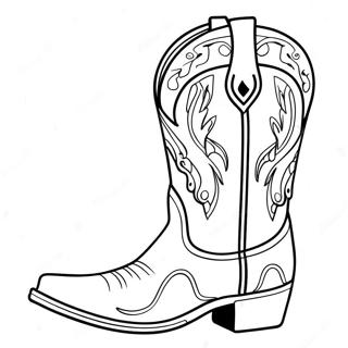 Renkli Kovboy Botu Boyama Sayfasi 98575-37387