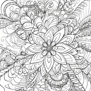 Renkli Kaleidoskop Tasarimi Boyama Sayfasi 98805 37564