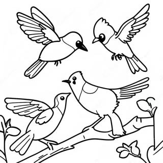 Renkli Ucan Orioles Boyama Sayfasi 99396 38027