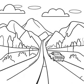 Manzarali Yolculuk Manzarasi Boyama Sayfasi 99474 38090