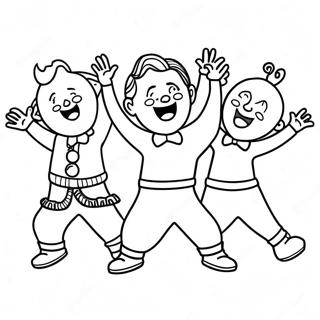 Wiggles Dans Eden Karakterler Boyama Sayfasi 99548-38139