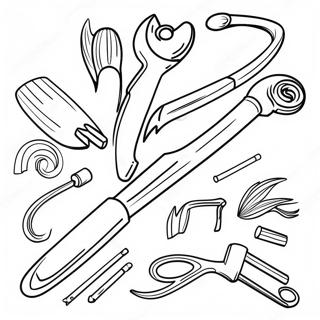 Renkli El Aletleri Boyama Sayfasi 99600-38177