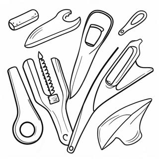 Renkli El Aletleri Boyama Sayfasi 99600-38179